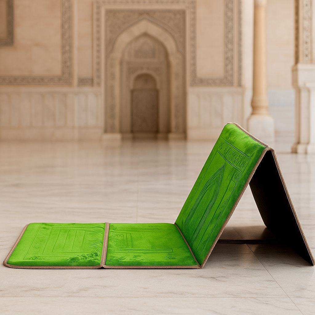 Gebetsteppich mit Rückenlehne + MyDeen Verse - Behälter GRATIS dazu